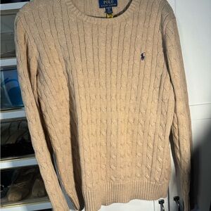 Polo by Ralph Lauren Tan Cable Knit Sweater